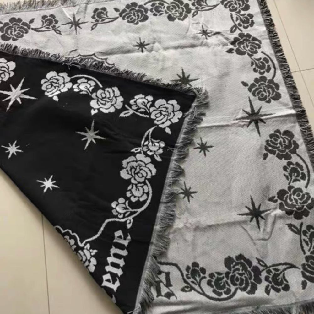 Supreme Black And White Virgin Mary Blanket - Gem